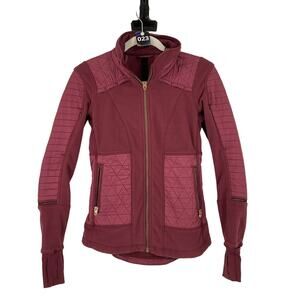 Lululemon Fleecy Keen Jacket Wine Berry Size 2